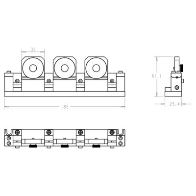 27mm Mini Tri-Ring Fiber Polarization Controllers with 18mm Winding Discs for Precise Polarization Adjustment