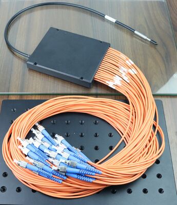 6x6 Square 2D FA MM 62.5/125um Fiber Array with armored tube fiber alignment