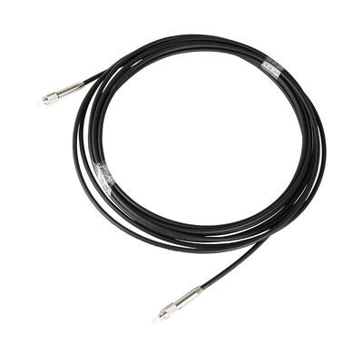 Multimode 4.8mm LSZH Black Stainless Steel armored Patch Cable with FC PC connector
