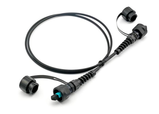 Armored ODVA MPO/MTP To MPO/MTP  Waterproof Connector Fiber Optic Cable Assemblies